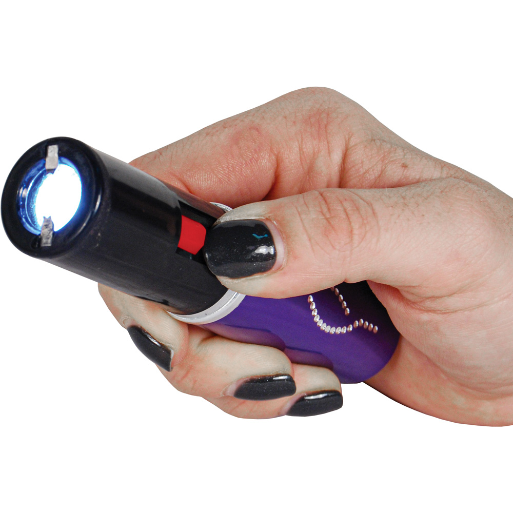 25,000,000 Volt Rechargeable Lipstick Stun Gun with Flashlight, pink view 6